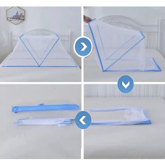  Kουνουπιέρα για μονό Κρεβάτι 190cmx100cm γαλάζια