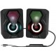 Aoas E-004 Ηχεία Υπολογιστή 2.0 με RGB Φωτισμό σε Μαύρο Χρώμα