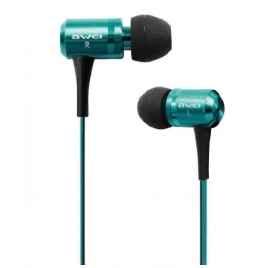 Handsfree Ακουστικά Ενσύρματα In Ear Awei ES-130Vi Πράσινο