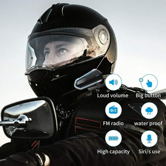 Bluetooth Ενδοεπικοινωνία Μονή για Κράνος Μηχανής Baile B35