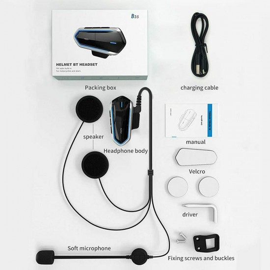 Bluetooth Ενδοεπικοινωνία Μονή για Κράνος Μηχανής Baile B35