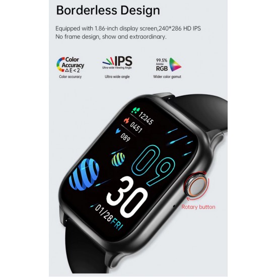 Ferefit WS-2 Smart Ρολόι Android Μαύρο