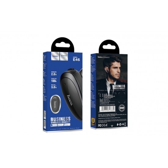 Ακουστικό Bluetooth Business Audio Μαύρο Hoco E46