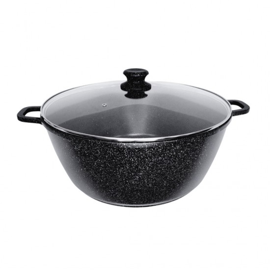 Κατσαρόλα 29ltr / 33.5x18cm Αλουμινίου με Κεραμική Αντικολλητική Επίστρωση Honhey Μαύρη