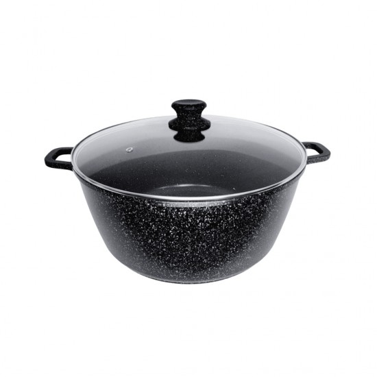 Κατσαρόλα 24ltr / 32.5x18cm Αλουμινίου με Κεραμική Αντικολλητική Επίστρωση Honhey Μαύρη