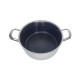 Κατσαρόλα Ανοξείδωτη 3.8ltr/22cm - Πάτος 19.5cm με Αντιχαρακτική Επίστρωση Kissing the Kitchen 22.7x10.5x28cm
