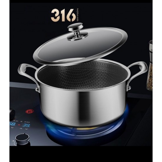 Κατσαρόλα Ανοξείδωτη 13.3ltr/32cm - Πάτος 30cm με Αντικολλητική Επίστρωση Kissing the Kitchen 32.5x16x34.5cm