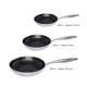 Σετ Τηγάνια 22cm,28cm & 34cm με Χερούλι Ανοξείδωτα με Αντιχαρακτική Επίστρωση Kissing the Kitchen