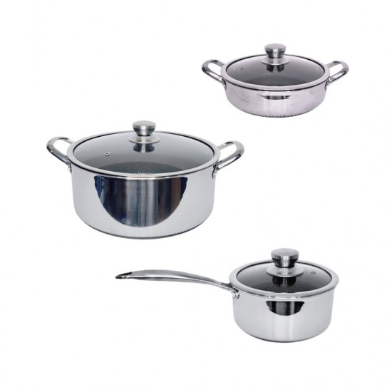 Κατσαρόλα Ανοξείδωτη 13.3ltr/32cm - Πάτος 30cm με Αντικολλητική Επίστρωση Kissing the Kitchen 32.5x16x34.5cm