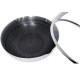 Τηγάνι Wok II Stainless 28cm - Πάτος 19cm με Χερούλι Ανοξείδωτο με Αντιχαρακτική Επίστρωση Kissing the Kitchen