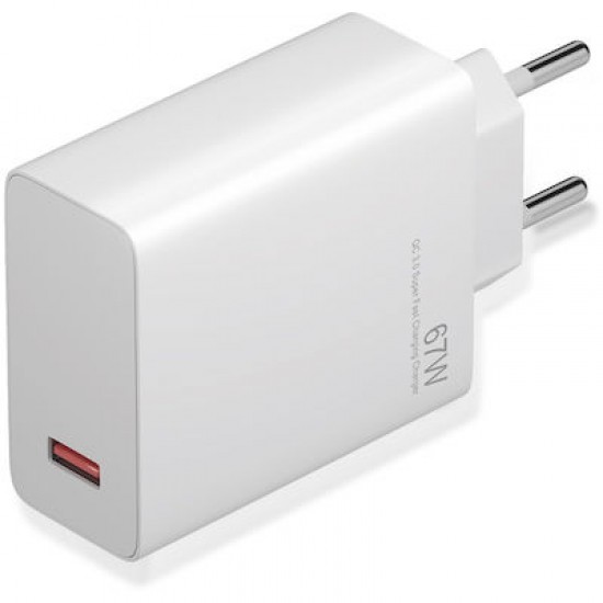 Leewello LW-164 Φορτιστής Χωρίς Καλώδιο με Θύρα USB-A 67W Λευκός
