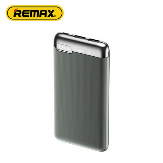 Remax RPP-625 Power Bank 10000mAh 15W με 2 Θύρες USB-A και Θύρα USB-C Power Delivery Γκρι