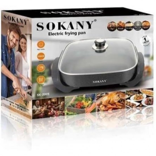 Ηλεκτρικό Αντικολλητικό Τηγάνι 1500W Sokany SK-2005