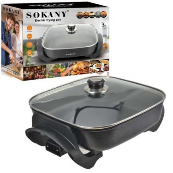 Ηλεκτρικό Αντικολλητικό Τηγάνι 1500W Sokany SK-2005