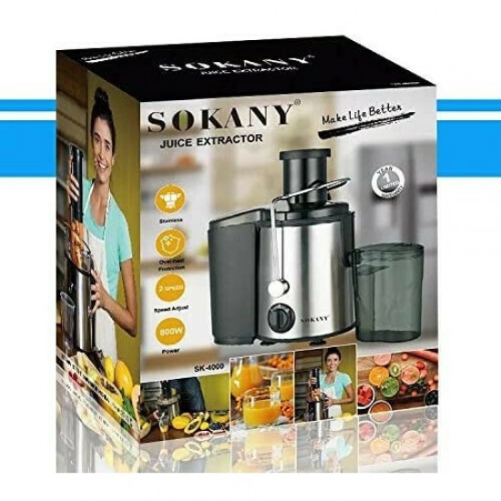 Αποχυμωτής 800W Inox Ασημί Sokany SK-4000Αποχυμωτής 800W Inox Ασημί Sokany SK-4000