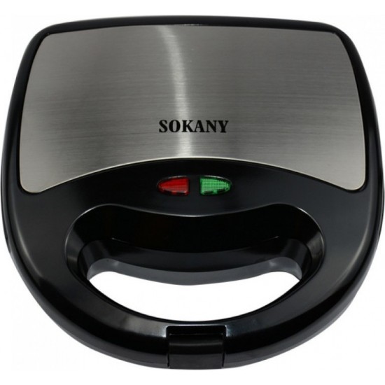 Τοστιέρα για 2 Τοστ 750W Sokany KJ-118 Inox