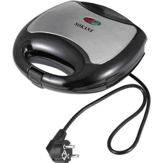 Τοστιέρα για 2 Τοστ 750W Sokany KJ-118 Inox