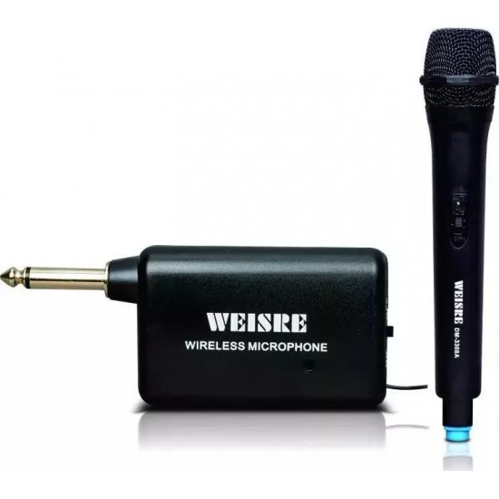 Weisre DM-3308A Ασύρματο μικρόφωνο Μαύρο Γαλάζιο 