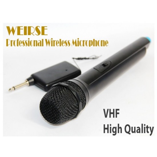 Weisre DM-3308A Ασύρματο μικρόφωνο Μαύρο Γαλάζιο 