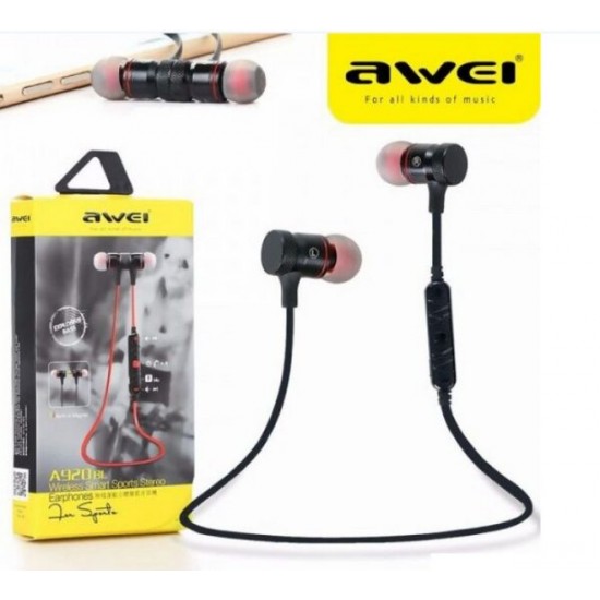 AWEI A920BL Ασύρματα Ακουστικά Smart Sports Μαύρα – Άνεση & Απόδοση